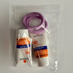 NEW La Roche Posay Anthelios Travel Size SPF 50 + 2 Gimme Hair Elastics